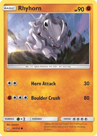 Rhyhorn (093/214) [SM  Unbroken Bonds] Normal - Common