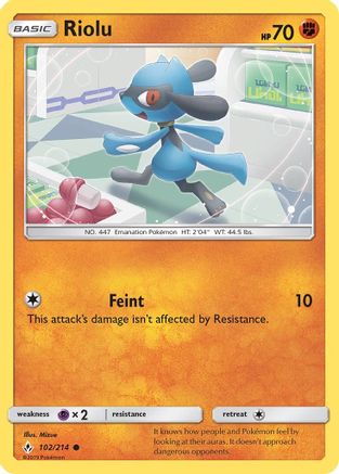 Riolu (102/214) [SM  Unbroken Bonds] Normal - Common