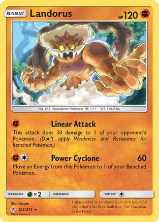 Landorus (103/214) [SM  Unbroken Bonds] Holofoil - Holo Rare