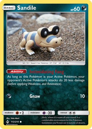 Sandile (113/214) [SM  Unbroken Bonds] Reverse Holofoil - Common