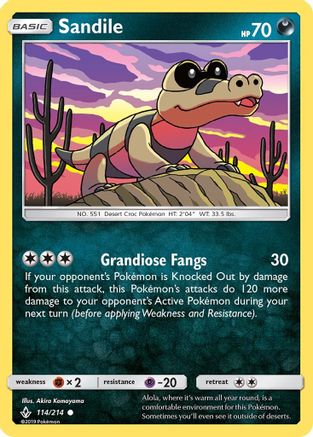 Sandile (114/214) [SM  Unbroken Bonds] Normal - Common