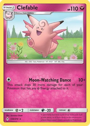 Clefable (133/214) [SM  Unbroken Bonds] Normal - Rare