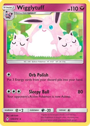 Wigglytuff (135/214) [SM  Unbroken Bonds] Reverse Holofoil - Rare