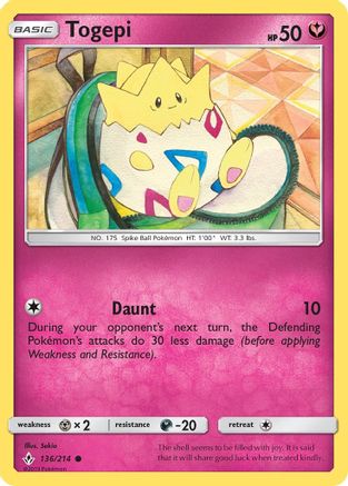 Togepi (136/214) [SM  Unbroken Bonds] Normal - Common