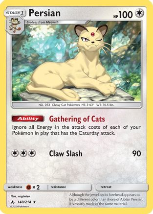 Persian (148/214) [SM  Unbroken Bonds] Normal - Rare