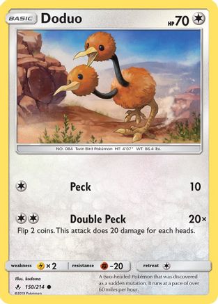 Doduo (150/214) [SM  Unbroken Bonds] Normal - Common