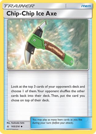Chip-Chip Ice Axe (165/214) [SM  Unbroken Bonds] Reverse Holofoil - Uncommon