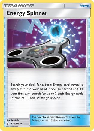 Energy Spinner (170/214) [SM  Unbroken Bonds] Reverse Holofoil - Uncommon