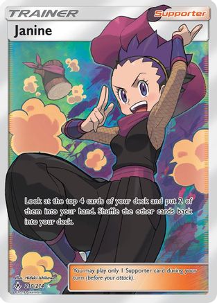 Janine (Full Art) (210/214) [SM  Unbroken Bonds] Holofoil - Ultra Rare