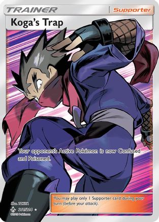 Koga's Trap (Full Art) (211/214) [SM  Unbroken Bonds] Holofoil - Ultra Rare