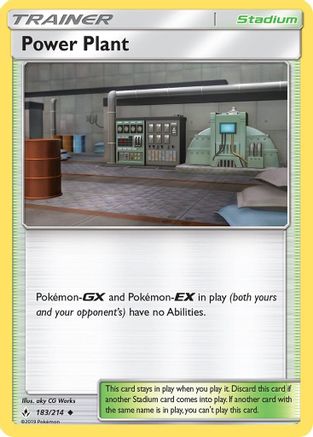 Power Plant (183/214) [SM  Unbroken Bonds] Reverse Holofoil - Uncommon