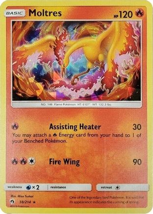 Moltres (Cracked Ice Holo) 038/214  - Holofoil Deck Exclusives - Holo Rare