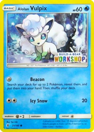 Alolan Vulpix (Build-A-Bear Workshop Exclusive) (021/145) [Miscellaneous Cards & Products] Normal - Promo