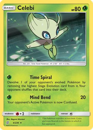 Celebi (004/236) [SM  Unified Minds] Reverse Holofoil - Holo Rare