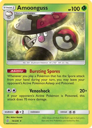 Amoonguss (14/236) [SM  Unified Minds] Reverse Holofoil - Rare