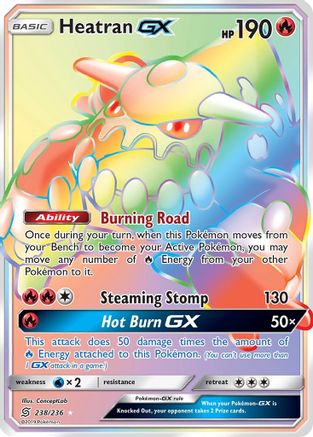 Heatran GX (Secret) (238/236) [SM  Unified Minds] Holofoil - Secret Rare