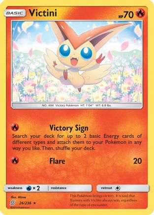 Victini (026/236) [SM  Unified Minds] Holofoil - Holo Rare