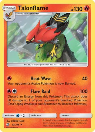 Talonflame (32/236) [SM  Unified Minds] Normal - Rare