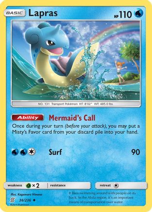 Lapras (036/236) [SM  Unified Minds] Normal - Uncommon