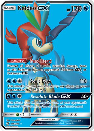 Keldeo GX (Full Art) (219/236) [SM  Unified Minds] Holofoil - Ultra Rare