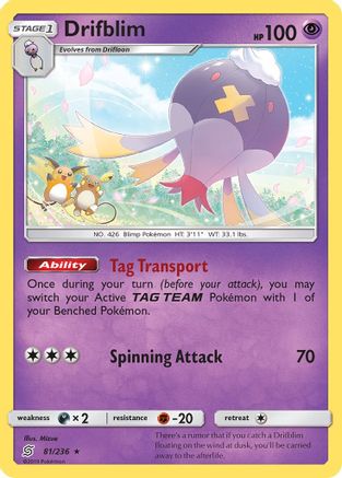 Drifblim (081/236) [SM  Unified Minds] Normal - Rare