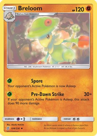 Breloom (108/236) [SM  Unified Minds] Reverse Holofoil - Uncommon