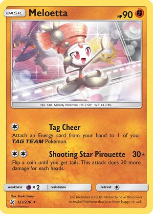 Meloetta 123  SM  Unified Minds - Rare