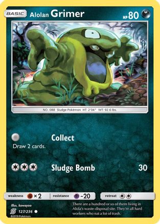 Alolan Grimer (127/236) [SM  Unified Minds] Reverse Holofoil - Common