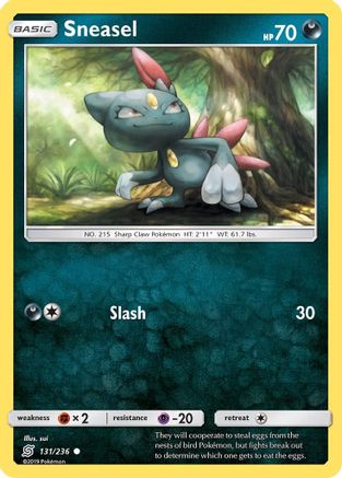 Sneasel (131/236) [SM  Unified Minds] Reverse Holofoil - Common