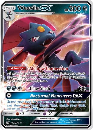 Weavile GX (132/236) [SM  Unified Minds] Holofoil - Ultra Rare