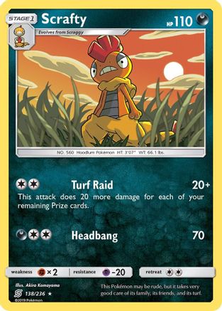 Scrafty (138/236) [SM  Unified Minds] Normal - Rare