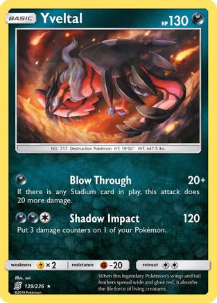 Yveltal (139/236) [SM  Unified Minds] Holofoil - Holo Rare