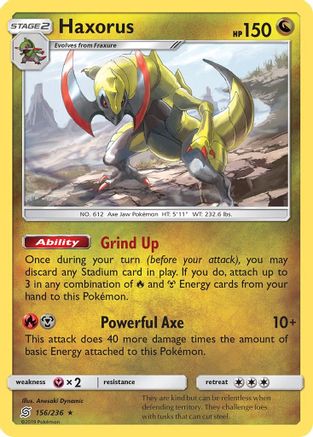 Haxorus (156/236) [SM  Unified Minds] Reverse Holofoil - Holo Rare
