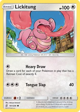 Lickitung 161  - Reverse Holofoil SM  Unified Minds - Common