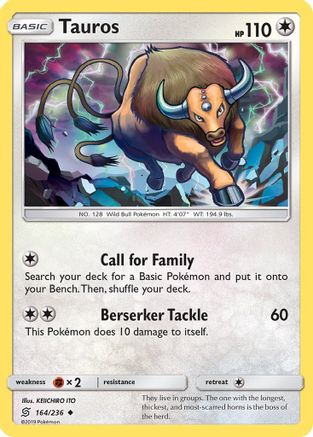 Tauros (164/236) [SM  Unified Minds] Normal - Uncommon