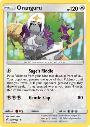 Oranguru (182/236) [SM  Unified Minds] Normal - Uncommon