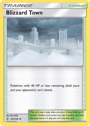 Blizzard Town (187/236) [SM  Unified Minds] Reverse Holofoil - Uncommon