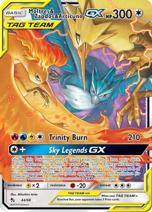 Moltres & Zapdos & Articuno GX (044/68) [Hidden Fates] Holofoil - Ultra Rare