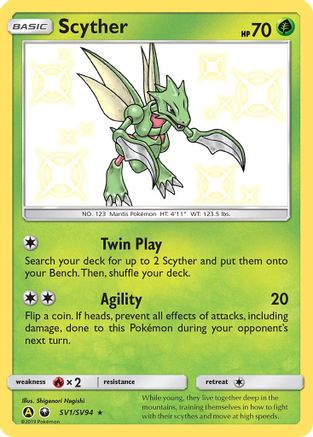 Scyther (SV1/94) [Hidden Fates Shiny Vault] Holofoil - Shiny Holo Rare
