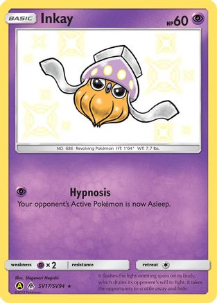 Inkay (SV17/94) [Hidden Fates Shiny Vault] Holofoil - Shiny Holo Rare