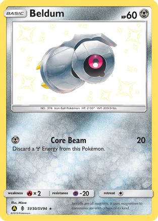 Beldum (SV30/94) [Hidden Fates Shiny Vault] Holofoil - Shiny Holo Rare