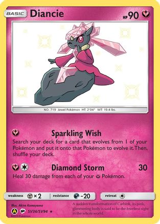Diancie (SV36/94) [Hidden Fates Shiny Vault] Holofoil - Shiny Holo Rare
