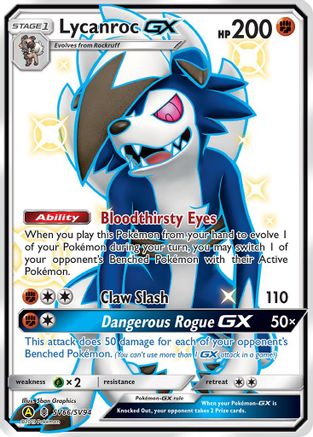 Lycanroc GX (SV66) (SV66/94) [Hidden Fates Shiny Vault] Holofoil - Shiny Holo Rare