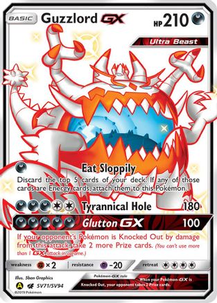 Guzzlord GX (SV71/94) [Hidden Fates Shiny Vault] Holofoil - Shiny Holo Rare