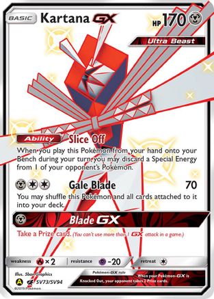 Kartana GX (SV73/94) [Hidden Fates Shiny Vault] Holofoil - Shiny Holo Rare