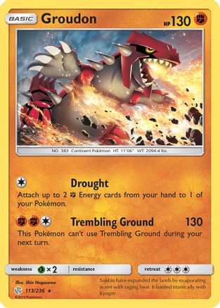 Groudon (113/236) [SM  Cosmic Eclipse] Normal - Rare