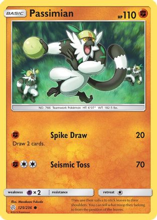 Passimian 125/236  - Reverse Holofoil SM  Cosmic Eclipse - Common
