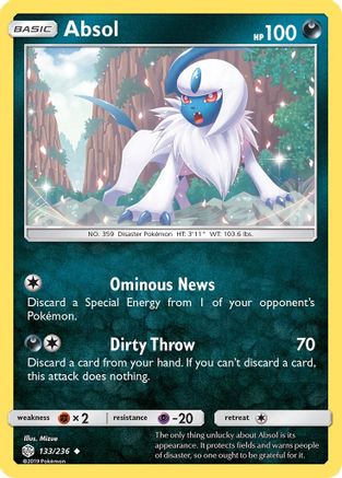 Absol (133/236) [SM  Cosmic Eclipse] Normal - Uncommon