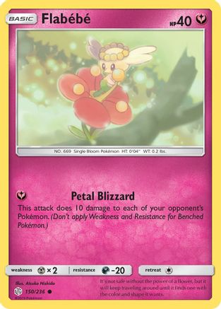 Flabebe 150/236  SM  Cosmic Eclipse - Common
