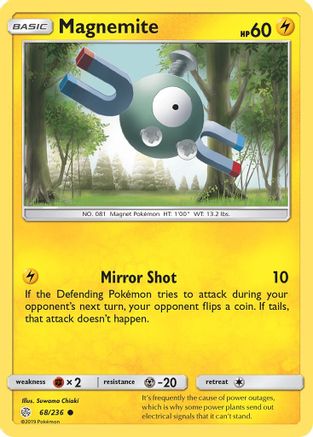 Magnemite 068/236  - Reverse Holofoil SM  Cosmic Eclipse - Common